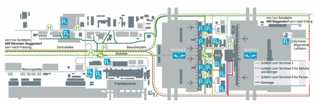 Схема аэропорта Мюнхена