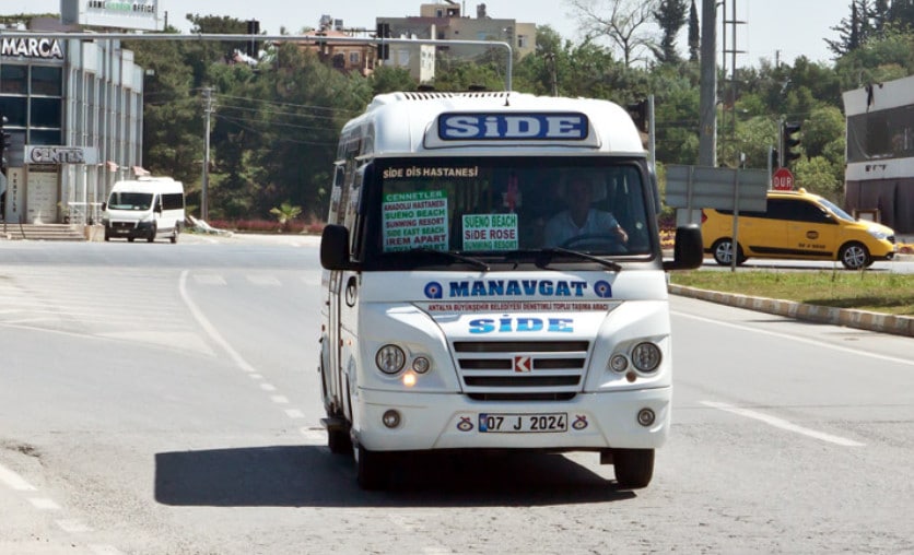 Автобус в Сиде и Манавгат
